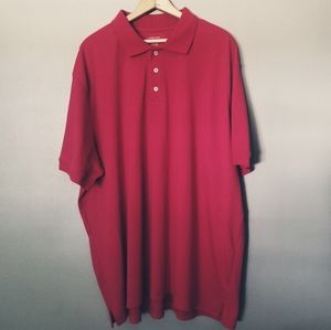 Lands' End 3XL XXXL Red Polo Shirt